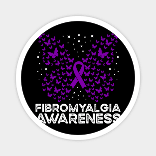 Fibromyalgia Awareness Fibromyalgia Butterfly Ribbon Magnet